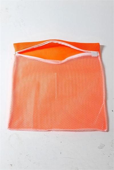 Turuncu - Fermuarlı - Hassas Çamaşır Terlik  Ayakkabı Yıkama Filesi Büyük Boy