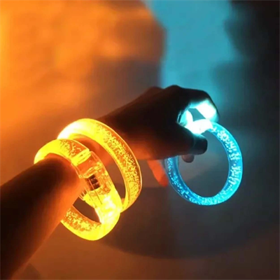 Turuncu Led Işıklı Baskı Yapılabilen Pilli Bileklik Bilezik 1,5 Cm Genişlik