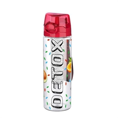 Tutma Saplı Kilitli Kendiliğinden Süzgeçli Kolay Taşınabilir Detoks Sporcu Diyet Matarası Bx40