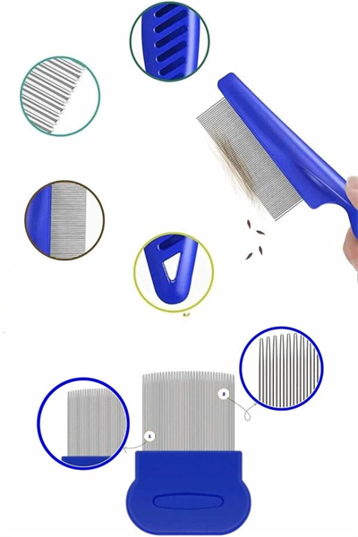 Tüy Fırçası Bit Tarağı Seti Evcil Hayvan Tüy Toplayıcı Bit Pire Önleyici Tarak