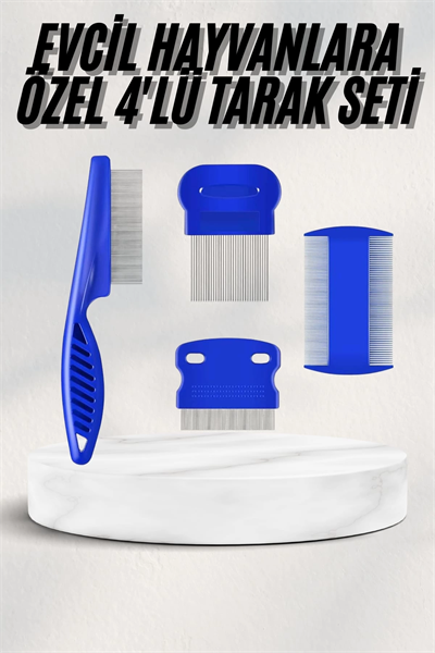 Tüy Fırçası Bit Tarağı Seti Evcil Hayvan Tüy Toplayıcı Bit Pire Önleyici Tarak