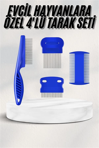 Tüy Fırçası Bit Tarağı Seti Evcil Hayvan Tüy Toplayıcı Bit Pire Önleyici Tarak