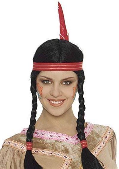 Tüylü Örgülü Hint Peruğu Kızılderili Peruğu (3936)