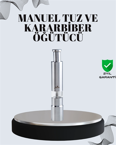 Tuz ve Kararbiber Öğütücü - Şeffaf Akrilik Hazne