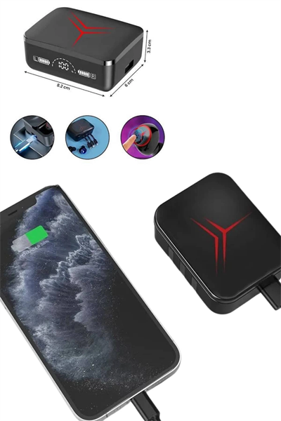 Tws Powerbank Kutulu Dijital Göstergeli Bluetooth Kulaklık Kablosuz Kulakiçi Kulaklık Yeni Nesil