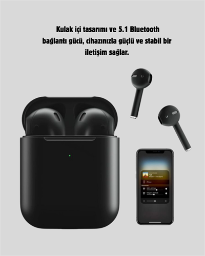 Tws Pro 5 Kablosuz Kulaklık – Bluetooth 5.1, Gürültü Engelleme, Uzun Pil Ömrü