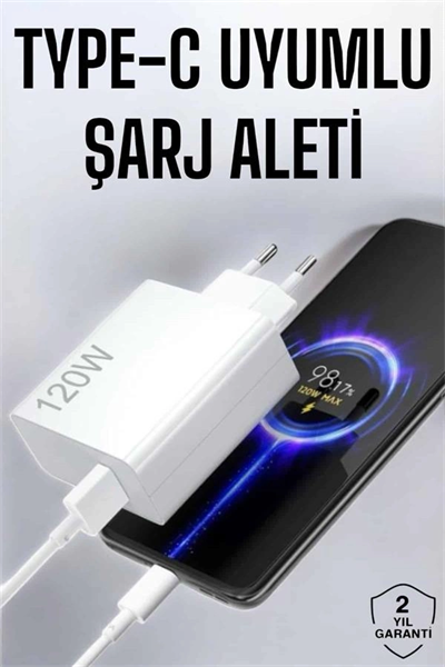 Type-C 120W Şarj Aleti Hızlı Şarj Turbo Yeni Nesil