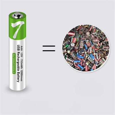 Type-C ile Şarjolabilen 4 lü AAA 1.5V Lityum İnce Şarjlı Kalem Pil 750 mAH Uzun Ömürlü