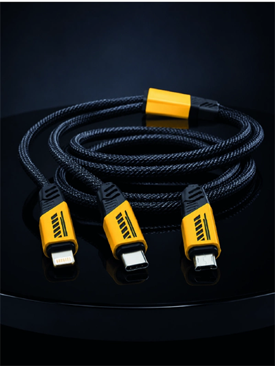 USB 3ü 1 Arada Şarj Kablosu 240W PD Destekli Çoklu Şarj Kablosu