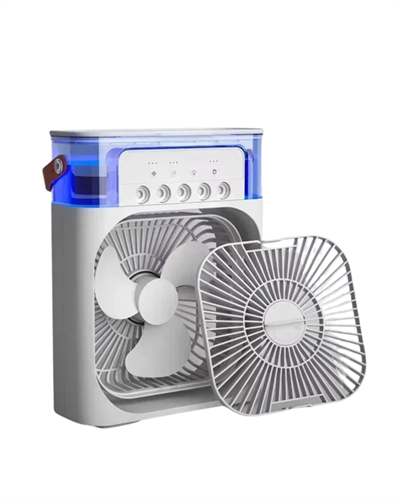 USB Bağlantılı 3ü 1 Arada Nemlendirici Mini Klima Fan | 7 Renk Işıklı