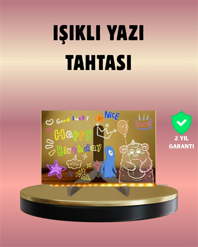 USB Bağlantılı LED Akrilik Çizim ve Not Tahtası