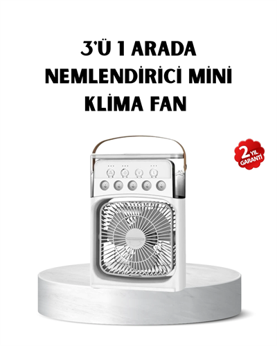 USB Bağlantılı Taşınabilir Mini Klima Fan 500ML Su Hazneli ve Sessiz Çalışma