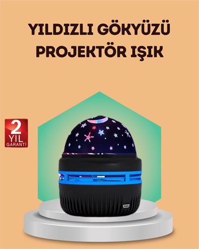 USB Galaxy Projektör Lamba – Romantik Atmosfer, Çocuk Odası, Parti ve Düğün Işığı