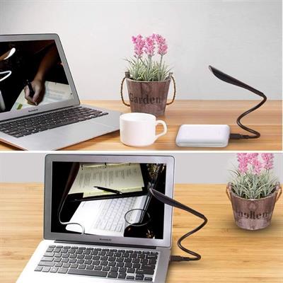 USB Girişli 14 Ledli 3 Kademeli Dokunmatik Masa/Kitap Okuma Lambası Ledi Siyah (3936)
