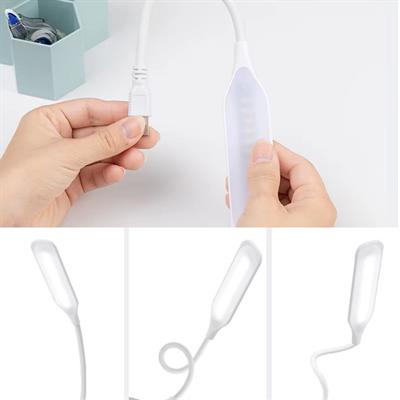 USB Girişli 14 Ledli 3 Kademeli Dokunmatik Masa/Kitap Okuma Lambası Ledi Beyaz (3936)