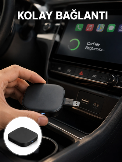 USB Girişli Tak Çalıştır Kablosuz Android Auto Cihazı Yeni Nesil