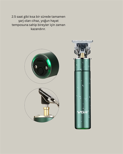 USB Hızlı Şarjlı 3 Saat Kullanımlı Saç Kesme Makinesi