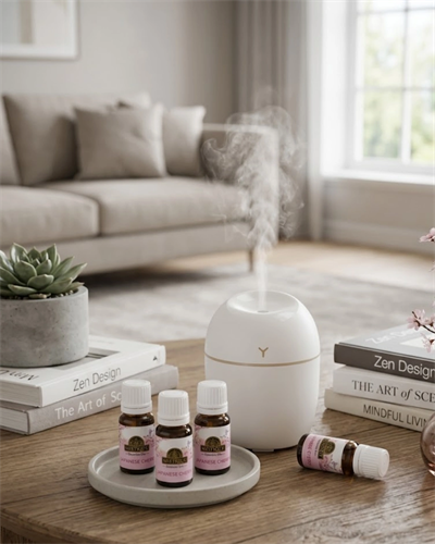 USB Mini Nemlendirici Aromaterapi Difüzörü LED Işıklı 5 Esanslı