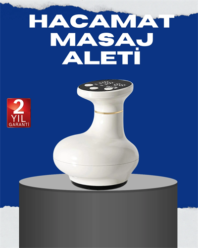 USB Şarjlı 3 Fonksiyonlu Masaj Aleti Kupa Terapisi ve Gua Sha