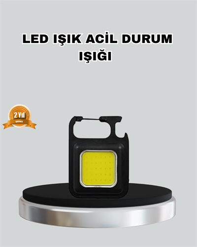 USB Şarjlı 800 Lümen LED Fener – Mini Boy, 3 Işık Modlu, Anahtarlık Tipi El Feneri