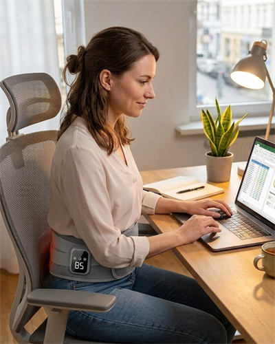 USB Şarjlı Isıtmalı Bel Masaj Kemeri 3 Farklı Masaj Modu