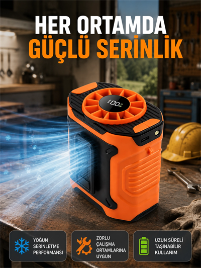USB Şarjlı Kompakt El ve Boyun Fanı Çok Fonksiyonlu