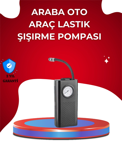 USB Şarjlı Kompakt Elektrikli Hava Kompresörü 3000 mAh