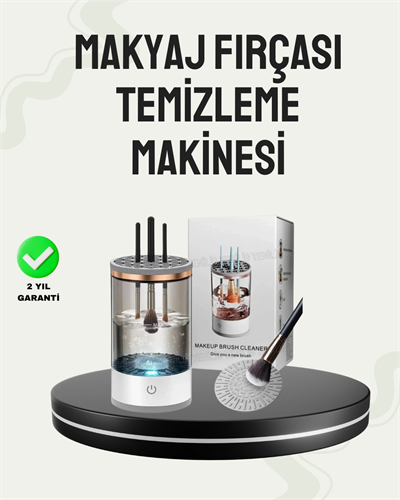 USB Şarjlı Kompakt Makyaj Fırçası Temizleme Makinesi