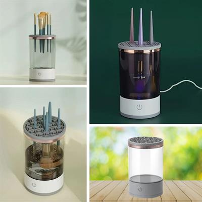 USB Şarjlı Makyaj Fırçası Temizleyici Aparat Hızlı Kurutmalı, Çok Yönlü Fırça Temizleyici (3936)