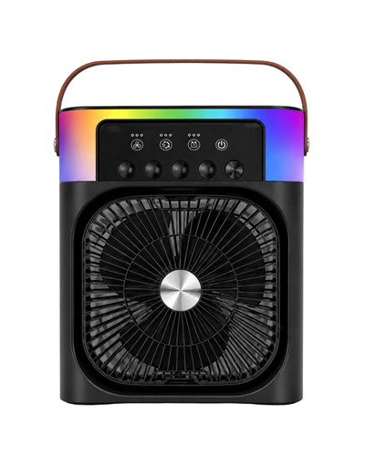 USB Şarjlı Masaüstü Sprey Fan Taşınabilir Serinletici RGB Işıklı Mini Klima