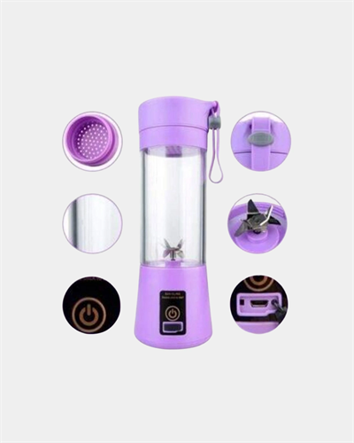 USB Şarjlı Portatif Blender 380ml Çelik 304 Bıçaklı Mobil Smoothie Maker