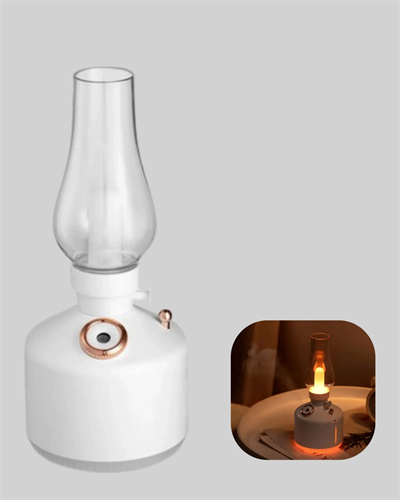 USB Şarjlı Retro Gaz Lambası Hava Nemlendirici Led Atmosfer Işıklı
