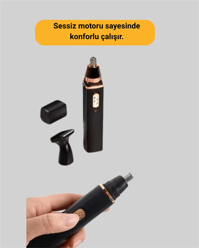 USB Şarjlı Sessiz Burun ve Kulak Kılı Temizleme Cihazı