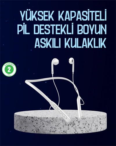 USB Şarjlı Uzun Ömürlü Boyun Askılı Bluetooth Kulaklık
