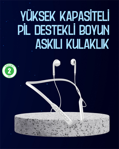USB Şarjlı Uzun Ömürlü Boyun Askılı Bluetooth Kulaklık