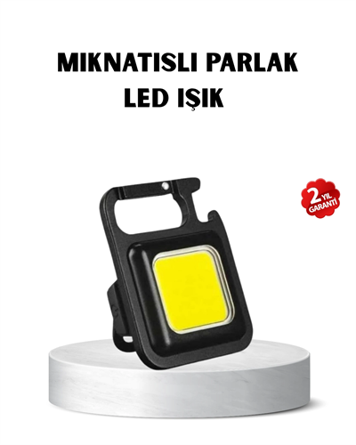 USB Type-C Şarjlı Mini Fener – Manyetik, Katlanabilir ve Şişe Açacaklı Tasarım