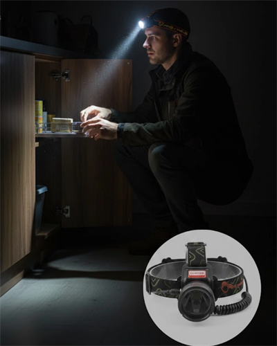 USB Type C Şarjlı Sensörlü Kafa Lambası Uzun Ömürlü Batarya