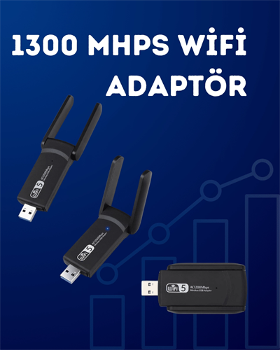 USB WiFi Adaptör – 1200 Mbps Hız