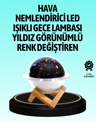 USB ile çalışan projektörlü aromaterapi nemlendirici masaüstü kullanım için uygun