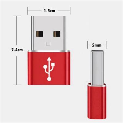 USB'den TYPE-C 'ye Dönüştürücü Adaptör Veri Aktarımı Sağlayıcı Şarj Data Çevirici (3936)
