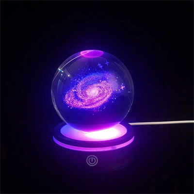 USBli Samanyolu Tasarımlı Dönen Cam Küre