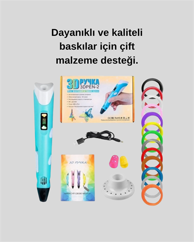 Üç Boyutlu 3D Yazıcı Kalem ABS ve PLA Uyumlu