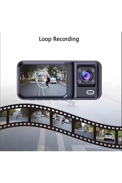 Üç Kameralı Ön Iç Arka Araç Içi Kamera Wifi Viidure App Mpıa CC38 64GB