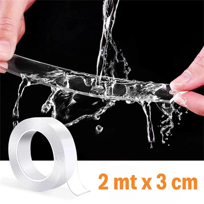 Ultra Güçlü Çift Taraflı 2 Mt X 3 Cm Çift Taraflı Nano Bant Bx40