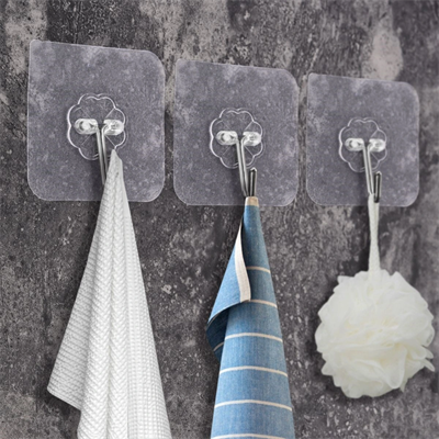 Ultra Güçlü Yapışkanlı 10lu Şeffaf Askı