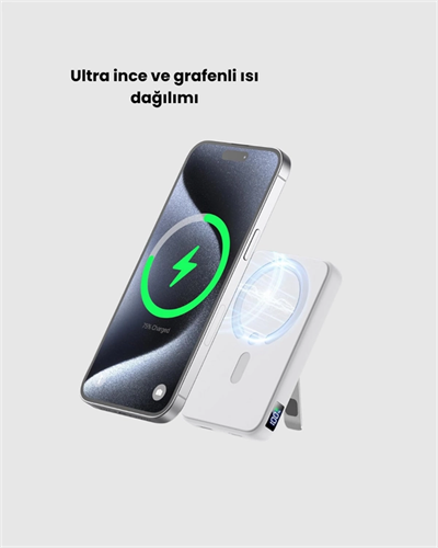 Ultra Kompakt ve Güçlü – MagSafe Powerbank 10000 mAh ile Kablosuz Şarj Deneyimi