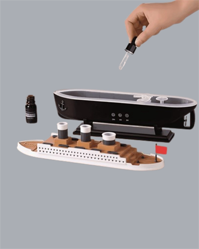 Ultra Sessiz Titanik Gemi LED Işıklı Aroma Difüzörü Oda Nemlendirici