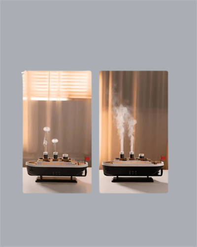 Ultra Sessiz Titanik Gemi LED Işıklı Aroma Difüzörü Oda Nemlendirici Yeni Nesil