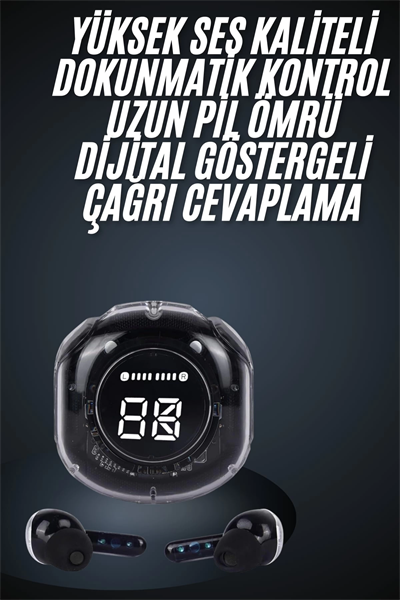 Ultrapods Led Göstergeli Oyuncu Kulaklığı ANC Destekli Bluetooth 5.3