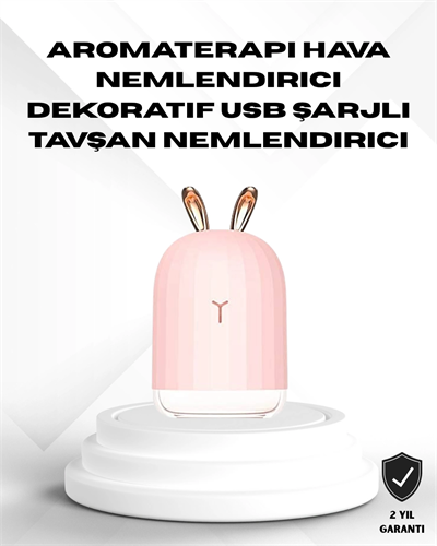 Ultrasonik Hava Nemlendirici 200 ml Aroma Difüzör LED Işıklı Sessiz